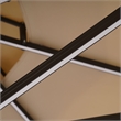 Furniture of America Pallend Aluminum LED 10' Double Top Round Umbrella in Beige