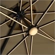 Furniture of America Pallend Aluminum LED 10' Double Top Round Umbrella in Beige