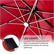 Furniture of America Pallend Aluminum LED 10' Double Top Round Umbrella in Blue