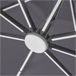 Furniture of America Pallend Aluminum LED 10' Double Top Round Umbrella in Gray