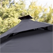 Furniture of America Pallend Aluminum LED 10' Double Top Round Umbrella in Gray