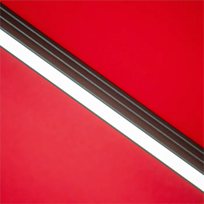 Furniture of America Pallend Aluminum LED 10' Double Top Round Umbrella in Red