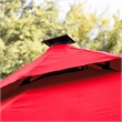 Furniture of America Pallend Aluminum LED 10' Double Top Round Umbrella in Red