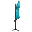 Furniture of America Pallend Aluminum LED 10' Double Top Round Umbrella in Teal