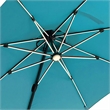 Furniture of America Pallend Aluminum LED 10' Double Top Round Umbrella in Teal