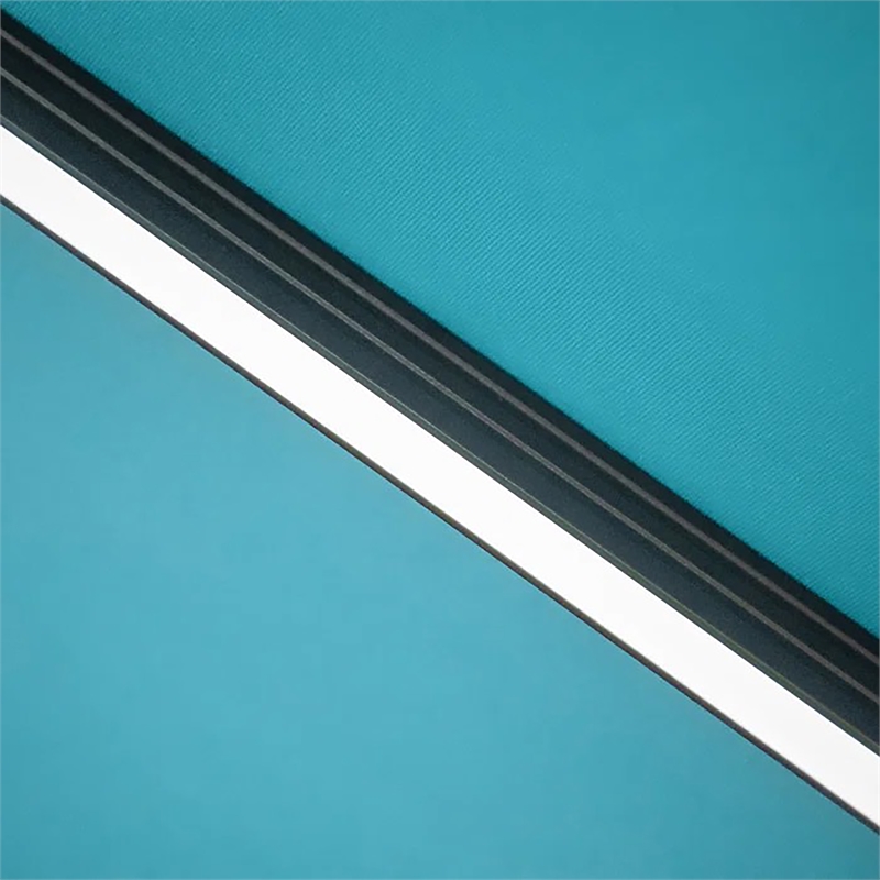 Furniture of America Pallend Aluminum LED 10' Double Top Round Umbrella in Teal