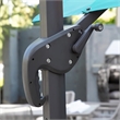 Furniture of America Pallend Aluminum LED 10' Double Top Round Umbrella in Teal