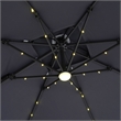 Furniture of America Ballenda Aluminum LED 8' Gray Double Top Square Umbrella