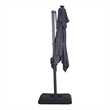 Furniture of America Ballenda Aluminum LED 8' Gray Double Top Square Umbrella