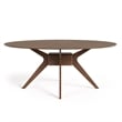 Furniture of America Demase Wood Oval Dining Table in Walnut