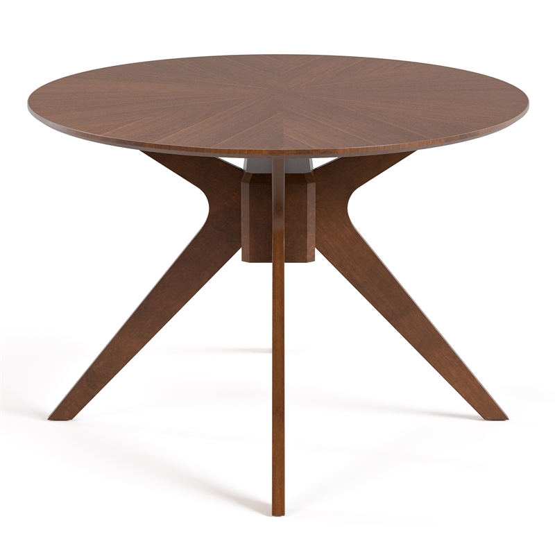 Furniture of America Demase Wood Oval Dining Table in Walnut