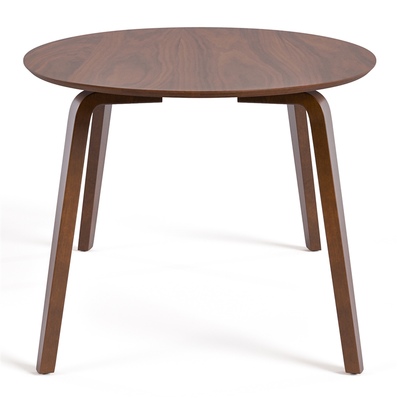 Furniture of America Relina Wood Oval Dining Table in Walnut