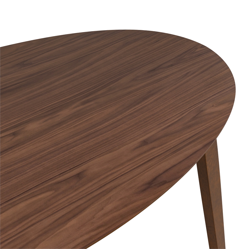 Furniture of America Relina Wood Oval Dining Table in Walnut
