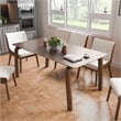 Furniture of America Senoil Wood Rectangular Dining Table in Walnut