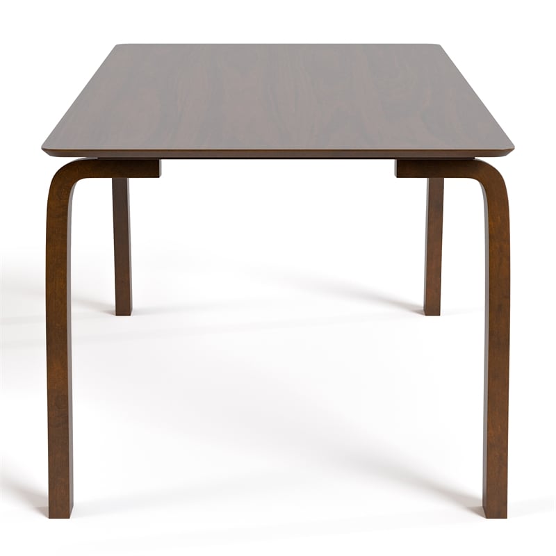 Furniture of America Senoil Wood Rectangular Dining Table in Walnut