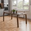 Furniture of America Senoil Wood Rectangular Dining Table in Walnut
