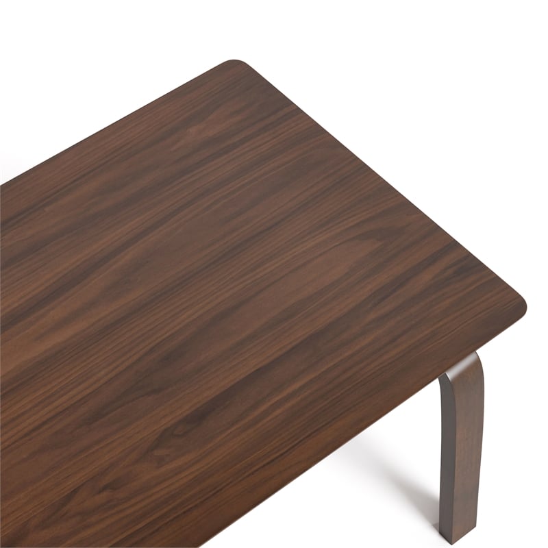 Furniture of America Senoil Wood Rectangular Dining Table in Walnut