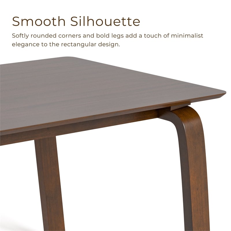 Furniture of America Senoil Wood Rectangular Dining Table in Walnut