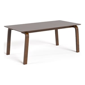 Furniture of America Senoil Wood Rectangular Dining Table in Walnut