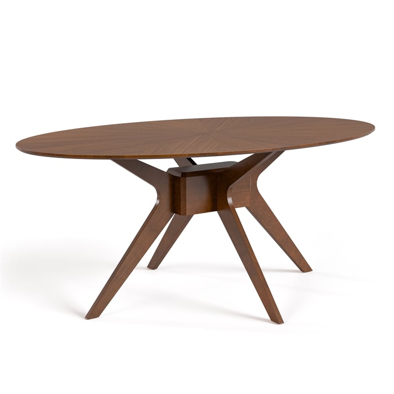 Furniture of America Demase Wood 5-Piece Dining Set in Walnut