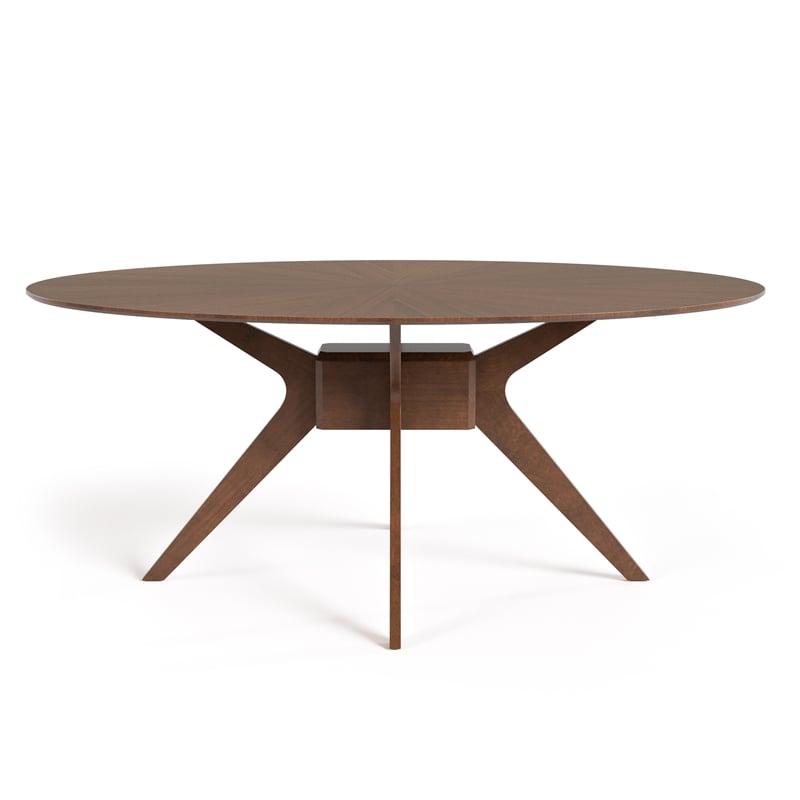 Furniture of America Demase Wood 5-Piece Dining Set in Walnut