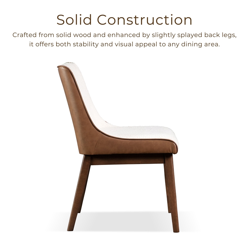 Furniture of America Senoil Wood 7-Piece Dining Set in Walnut