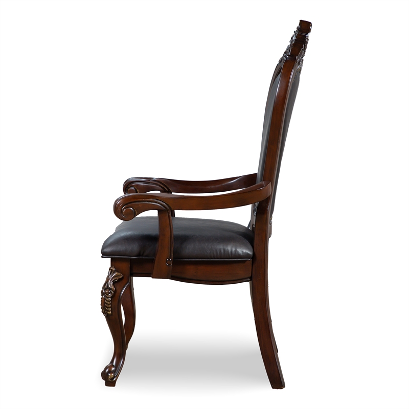 Furniture of America Albernit Solid Wood 9-Piece Expandable Dining Set in Cherry