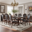 Furniture of America Albernit Solid Wood 9-Piece Expandable Dining Set in Cherry
