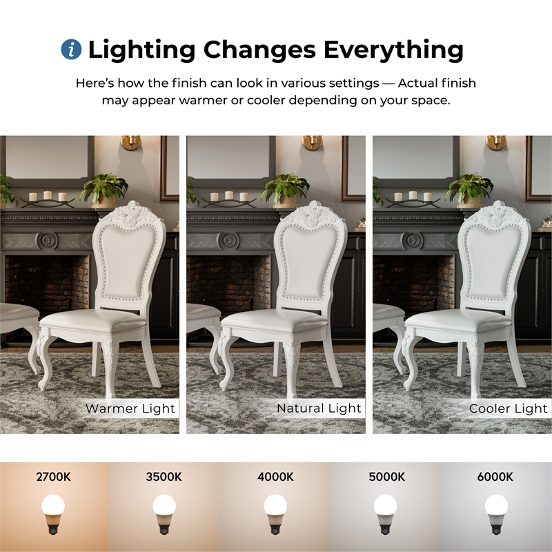 Furniture of America Albernit Solid Wood 9-Piece Expandable Dining Set in White