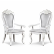 Furniture of America Albernit Solid Wood 9-Piece Expandable Dining Set in White