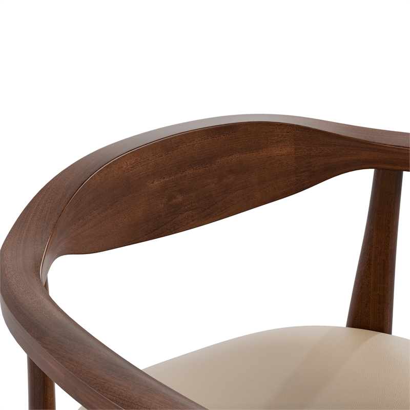 Furniture of America Ralmon 7-Piece Solid Wood Dining Table Set in Rich Walnut