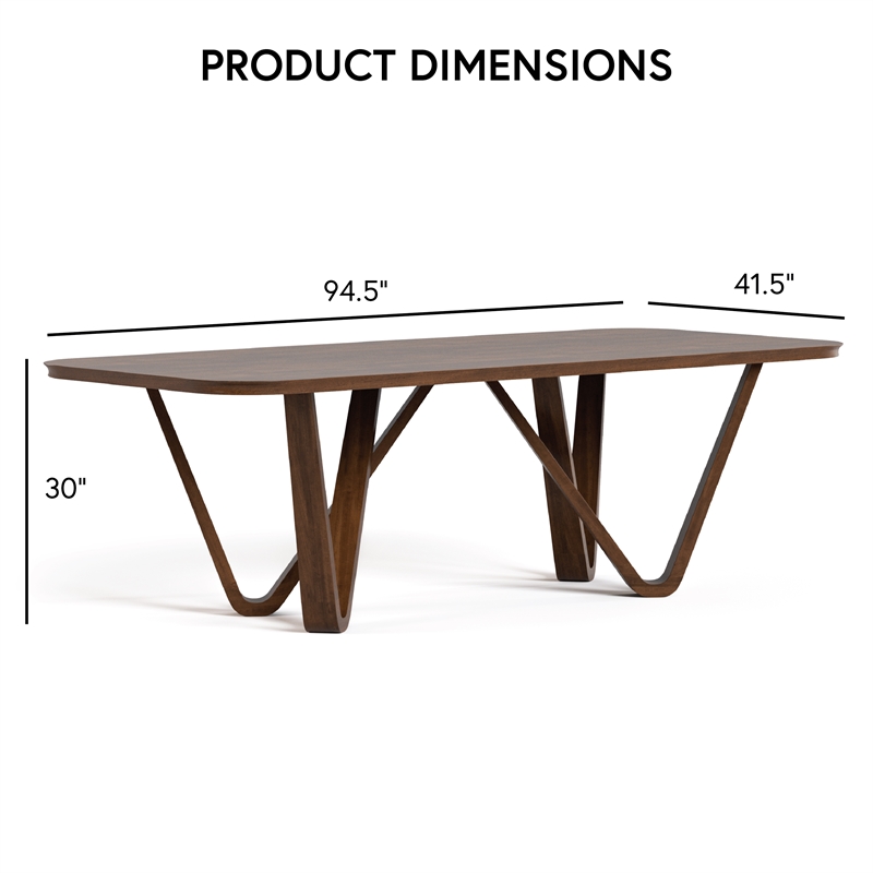 Furniture of America Ralmon 7-Piece Solid Wood Dining Table Set in Rich Walnut
