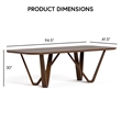 Furniture of America Ralmon 7-Piece Solid Wood Dining Table Set in Rich Walnut
