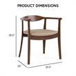 Furniture of America Ralmon 7-Piece Solid Wood Dining Table Set in Rich Walnut
