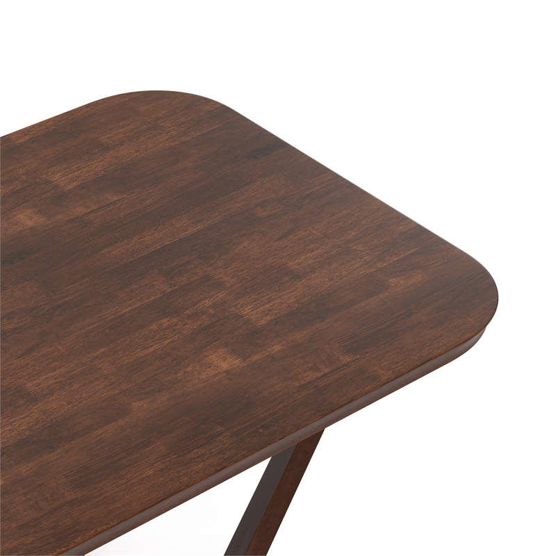 Furniture of America Ralmon 7-Piece Solid Wood Dining Table Set in Rich Walnut