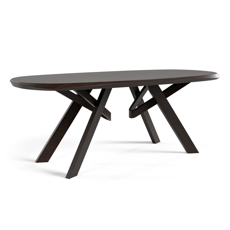 Furniture of America Pradan 7-Piece Solid Wood Dining Table Set in Black Wenge