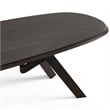 Furniture of America Pradan 7-Piece Solid Wood Dining Table Set in Black Wenge