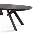 Furniture of America Pradan 7-Piece Solid Wood Dining Table Set in Black Wenge