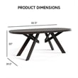 Furniture of America Pradan 7-Piece Solid Wood Dining Table Set in Black Wenge