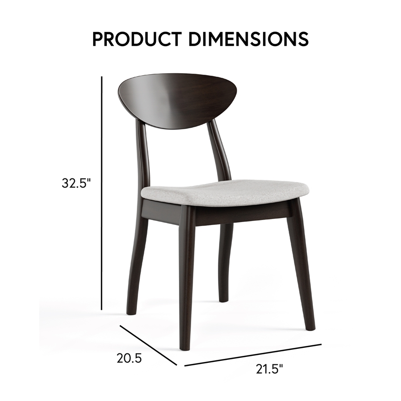 Furniture of America Pradan 7-Piece Solid Wood Dining Table Set in Black Wenge