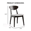 Furniture of America Pradan 7-Piece Solid Wood Dining Table Set in Black Wenge
