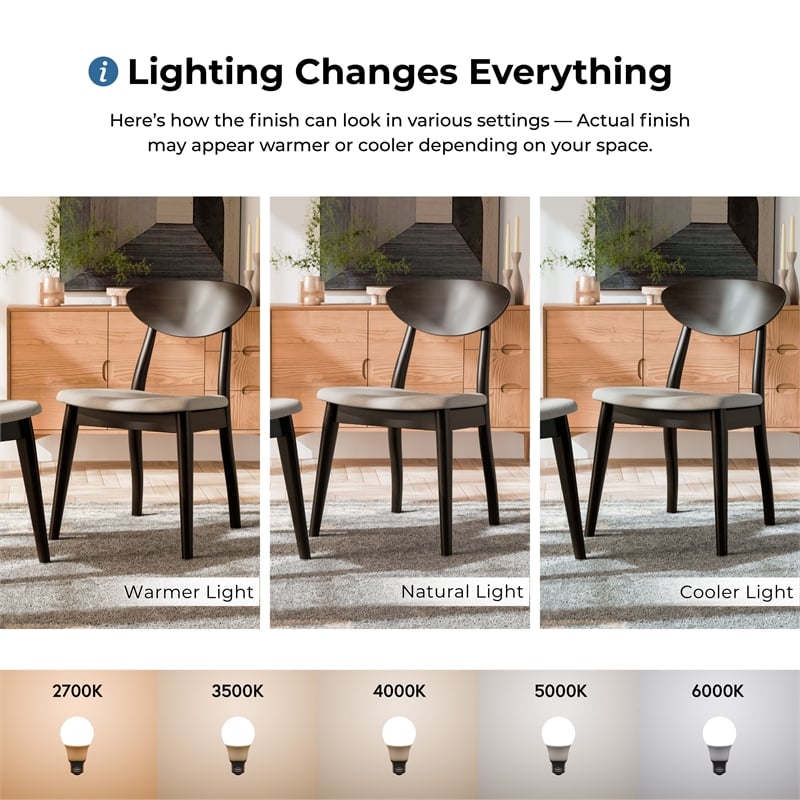 Furniture of America Pradan 7-Piece Solid Wood Dining Table Set in Black Wenge