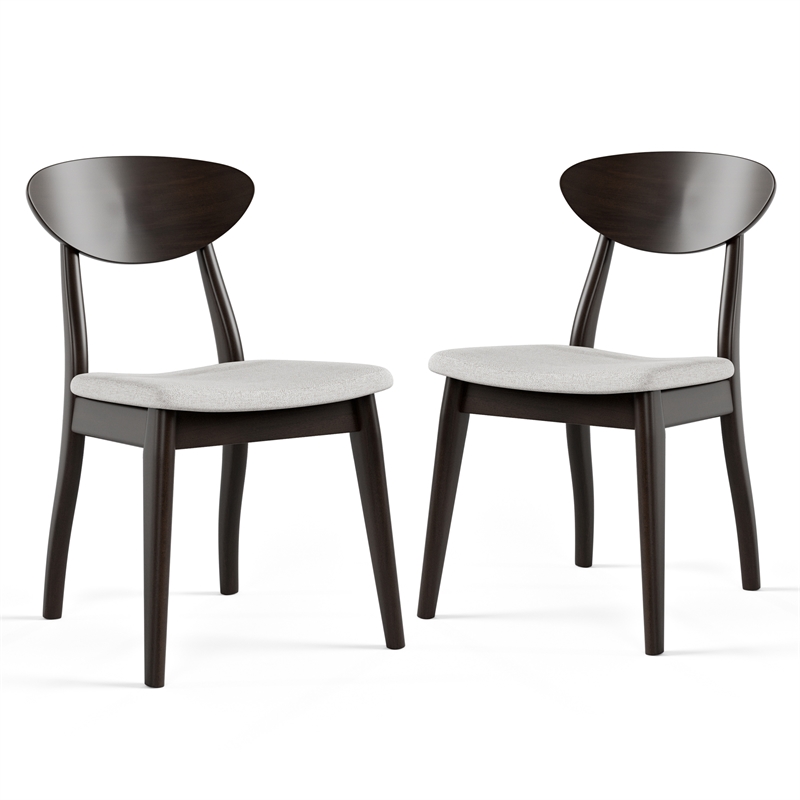 Furniture of America Pradan 7-Piece Solid Wood Dining Table Set in Black Wenge