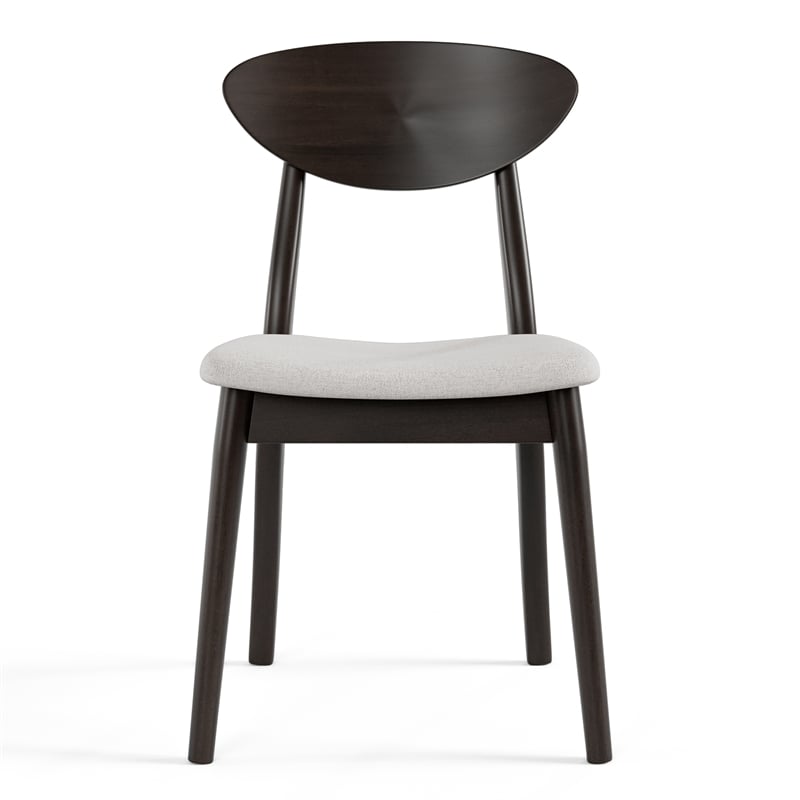 Furniture of America Pradan 7-Piece Solid Wood Dining Table Set in Black Wenge