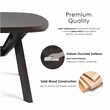Furniture of America Pradan Solid Wood 3D Cuts Top Dining Table in Black Wenge