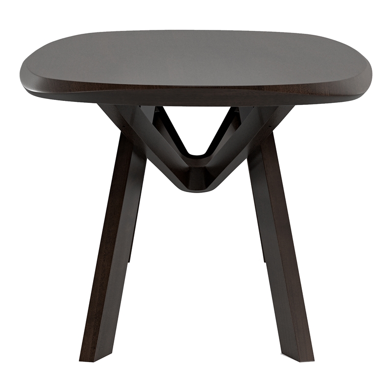 Furniture of America Pradan Solid Wood 3D Cuts Top Dining Table in Black Wenge