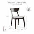 Furniture of America Pradan Solid Wood Side Chairs in Black Wenge (Set of 2)