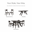 Furniture of America Pradan Solid Wood Side Chairs in Black Wenge (Set of 2)