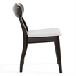 Furniture of America Pradan Solid Wood Side Chairs in Black Wenge (Set of 2)