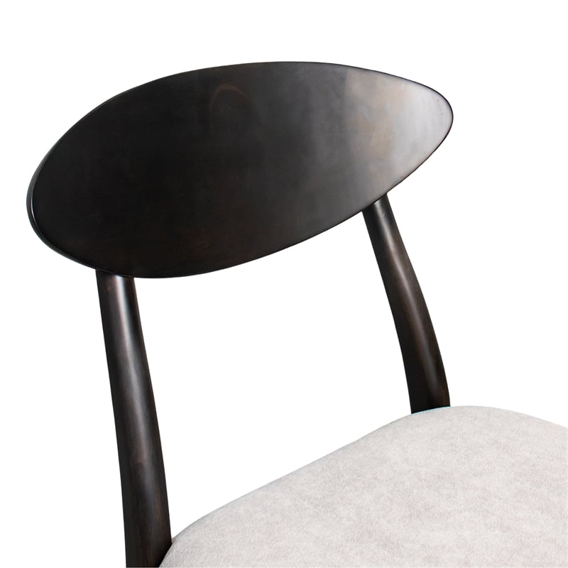 Furniture of America Pradan Solid Wood Side Chairs in Black Wenge (Set of 2)